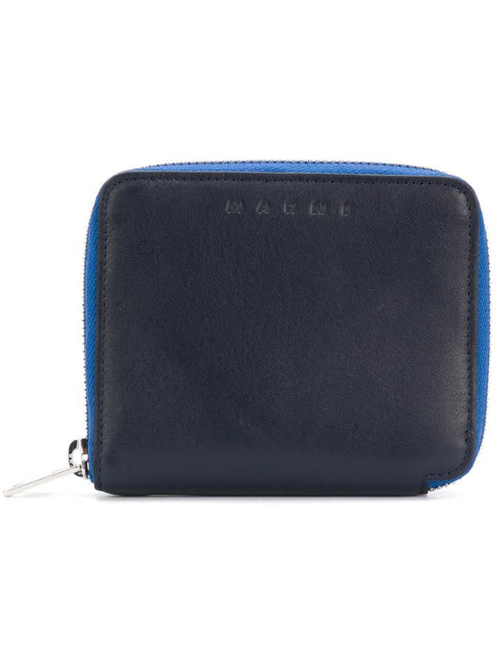 Marni Contrasting Inner Wallet - Blue