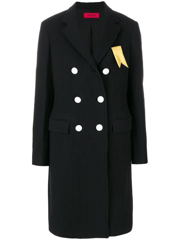 The Gigi Double-breasted Coat - Black