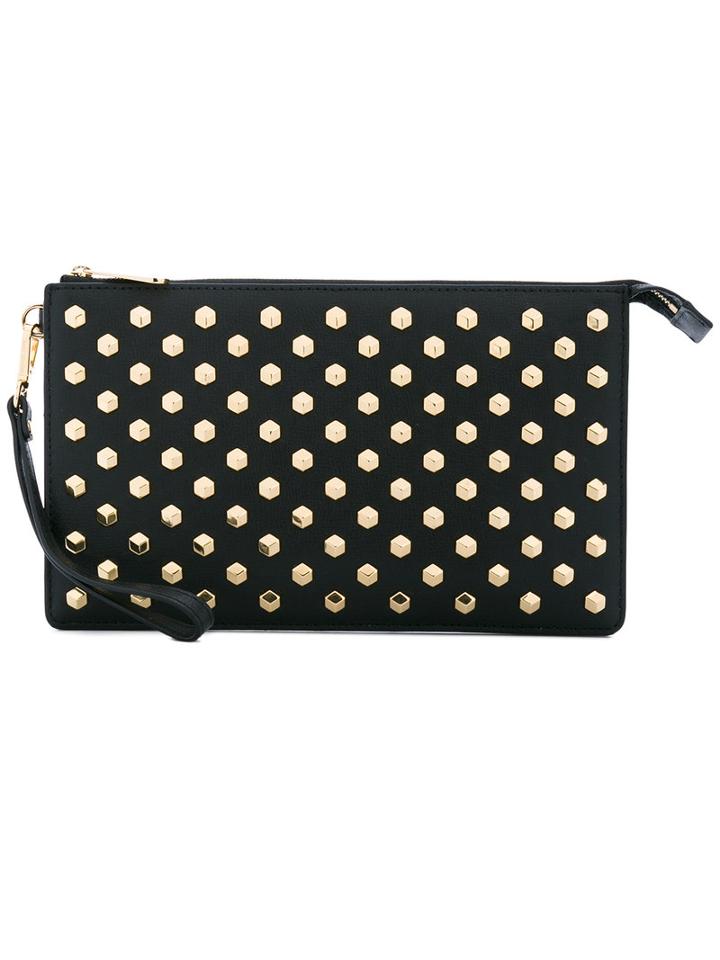 Michael Michael Kors - Studded Clutch - Women - Leather - One Size, Black, Leather