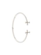 Elise Dray Diamond Twin Cross Bracelet - Metallic