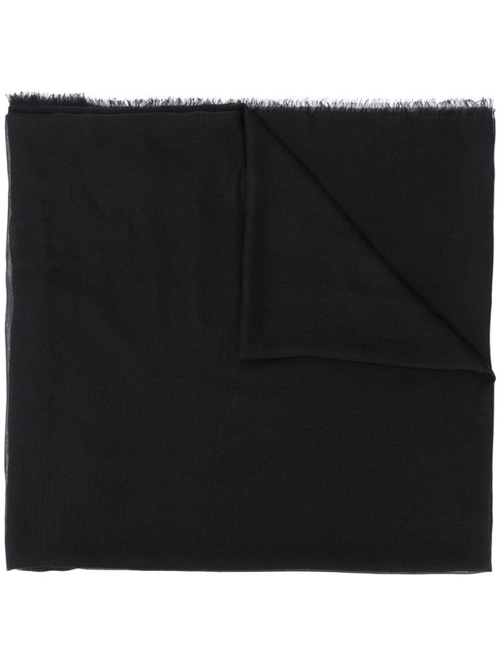 M Missoni Embroidered Logo Scarf - Black