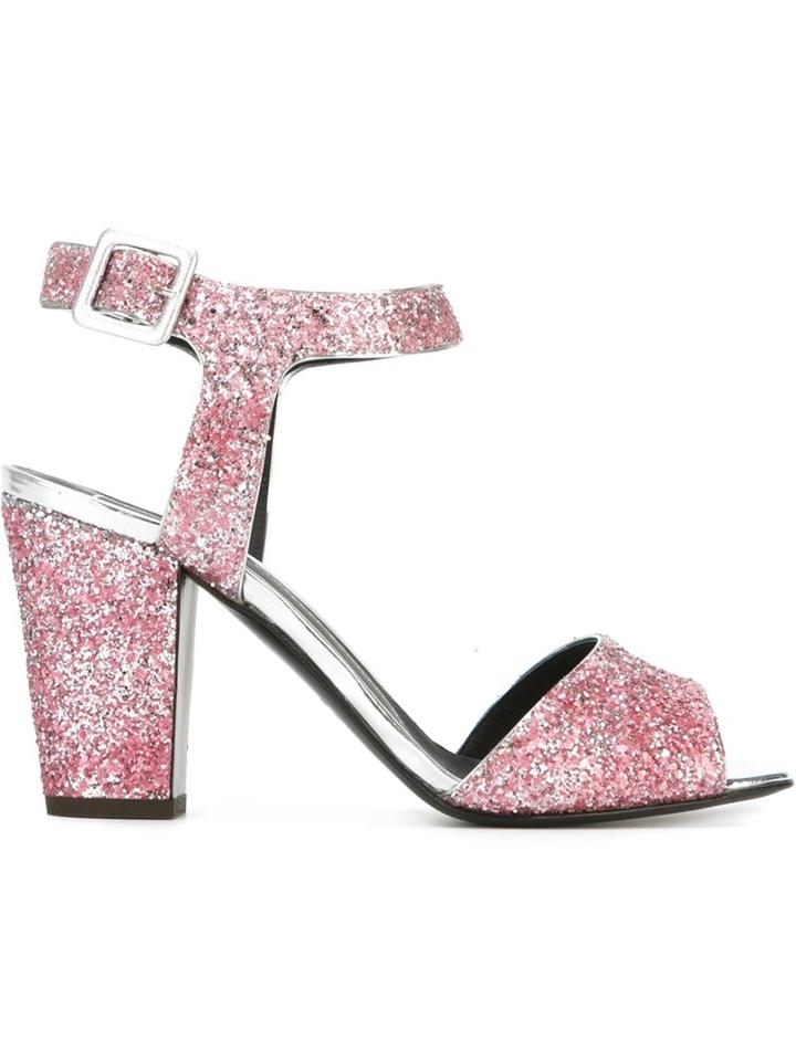 Giuseppe Zanotti Design Emmanuelle Sandals, Women's, Size: 36.5, Pink/purple, Calf Leather/leather/pvc