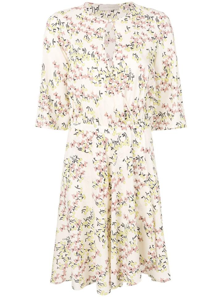 L'autre Chose Floral Ruffle Dress - Neutrals