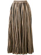 Zimmermann Long Striped Skirt - Black