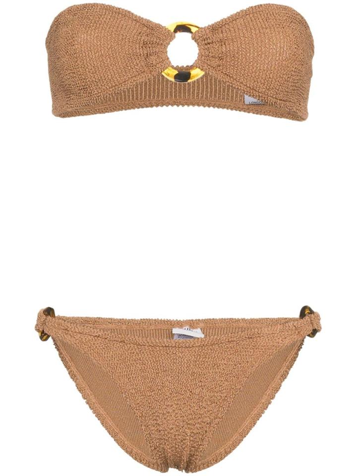 Hunza G Gloria Bandeau Bikini - Brown