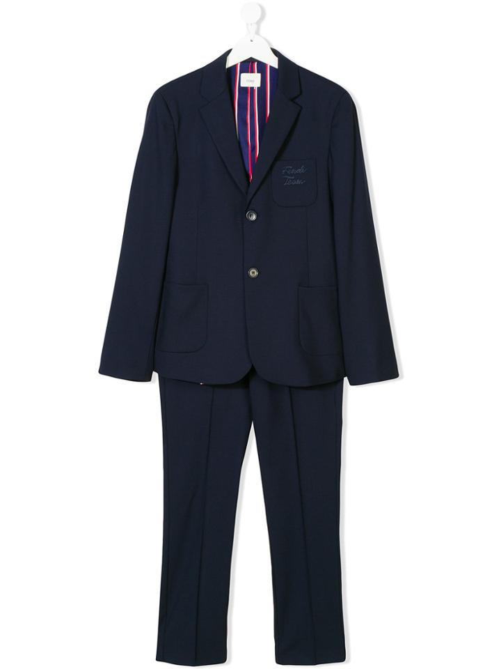 Fendi Kids Classic Two-piece Suit - Blue