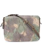 Jérôme Dreyfuss - Foldover Shoulder Bag - Women - Leather/python Skin - One Size, Green, Leather/python Skin