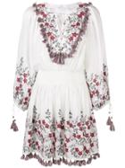 Zimmermann Flower Embroidered Flared Dress - White