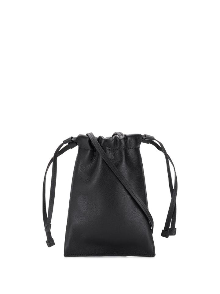 Bonastre Drawstring Crossbody Bag - Black