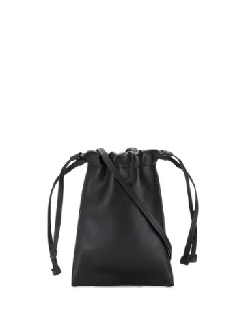 Bonastre Drawstring Crossbody Bag - Black
