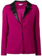 Liu Jo Faux Leather Trim Blazer - Pink & Purple