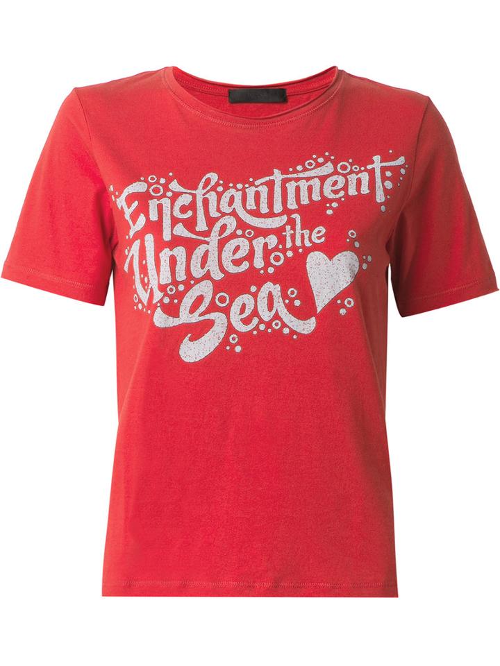 Talie Nk - Printed T-shirt - Women - Cotton - M, Red, Cotton