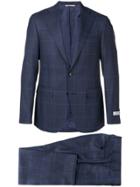 Canali Two-piece Checked Suit - Blue