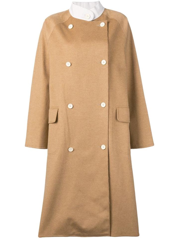 Dusan Long Trench Coat - Brown