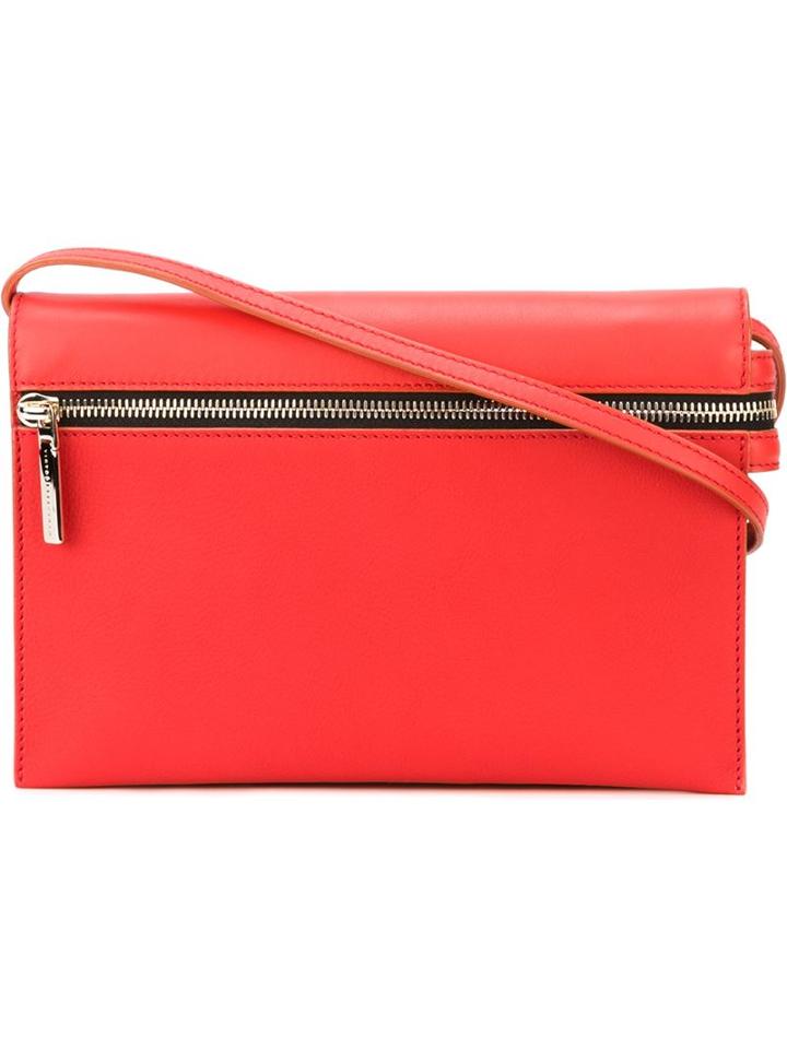 Zip Pouch Crossbody Bag - Women - Buffalo Leather/calf Leather - One Size, Red, Buffalo Leather/calf Leather, Victoria Beckham