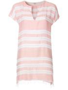 Lemlem Horizontal Stripes Tunic Dress - Pink
