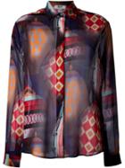 Msgm Printed Shirt, Women's, Size: 44, Silk