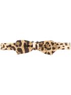 Dolce & Gabbana Leopard Print Bow Tie - Brown