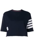 Thom Browne 4-bar Boxy Cutoff Tee - Blue