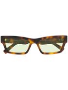 Versace Eyewear Rectangular Frame Glasses - Brown
