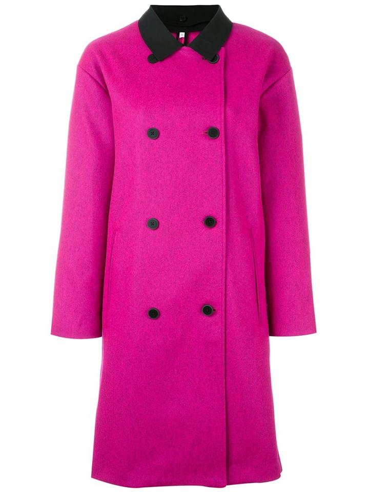 Opening Ceremony 'trinity' Overcoat, Women's, Size: 8, Pink/purple, Cotton/polyamide/virgin Wool