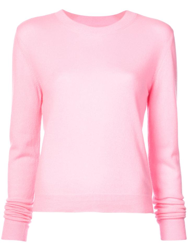 The Elder Statesman Dyed Billy Cropped Jumper - Pink & Purple