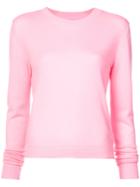 The Elder Statesman Dyed Billy Cropped Jumper - Pink & Purple