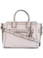 Coach Double Handle Tote Bag, Women's, Grey, Leather