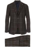 Gabriele Pasini Stitched Check Suit - Brown