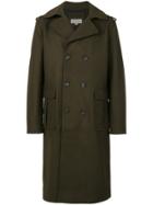 Ck Jeans Double Breasted Military Coat - Green