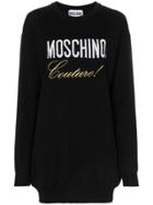 Moschino Logo Sweater Dress - Black