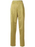 Etro Striped Tapered Trousers - Yellow