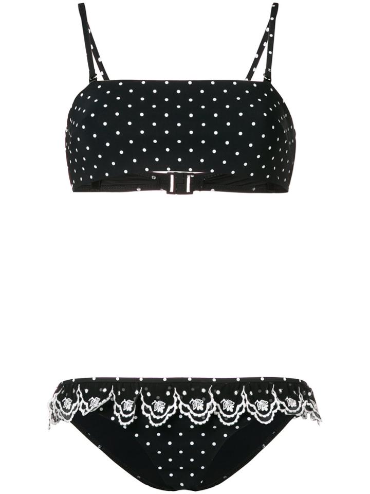 Zimmermann Polka-dot Bikini Set - Black