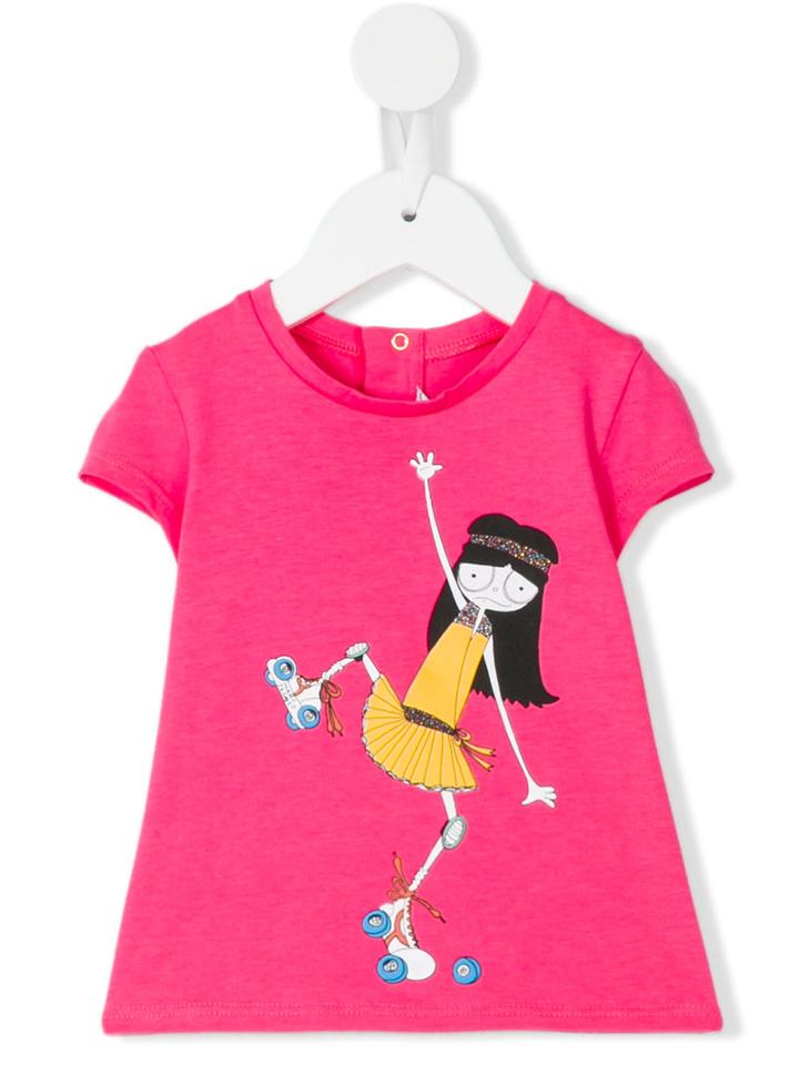 Little Marc Jacobs - Skater Girl Printed T-shirt - Kids - Cotton/modal - 24 Mth, Pink/purple