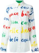 Jc De Castelbajac Pre-owned Letter Print Shirt - White