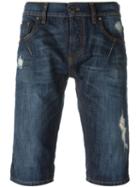 Les Hommes Urban Distressed Denim Shorts