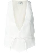 Forte Forte Jet Pocket Vest, Women's, Size: Iii, Red, Linen/flax/cotton