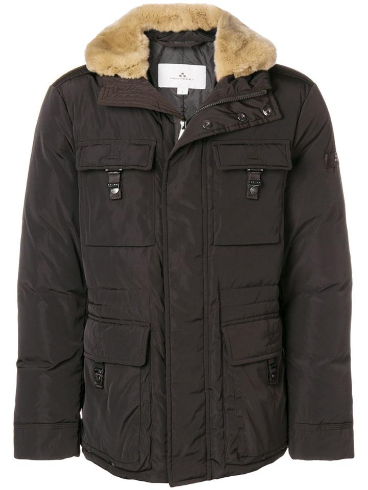 Peuterey Rabbit Fir Trimmed Jacket - Brown