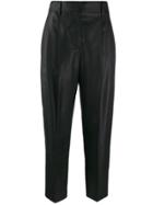 Brunello Cucinelli Cropped High-rise Trousers - Black