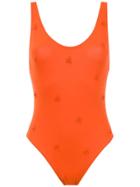 Amir Slama Embroidered Swimsuit - Orange
