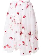 Ermanno Scervino Floral Embellished Skirt - White