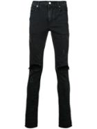 Rta Distressed Skinny Jeans, Men's, Size: 30, Black, Cotton/polyurethane