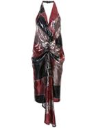 Halpern Halterneck Sequin-embellished Dress - Multicolour