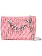 Miu Miu - Quilted Shoulder Bag - Women - Calf Leather - One Size, Women's, Pink/purple, Calf Leather