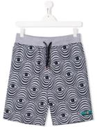Kenzo Kids All-over Eye Print Shorts - Grey