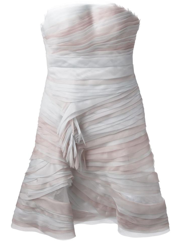 Ermanno Scervino Strapless Layered Ruffle Dress