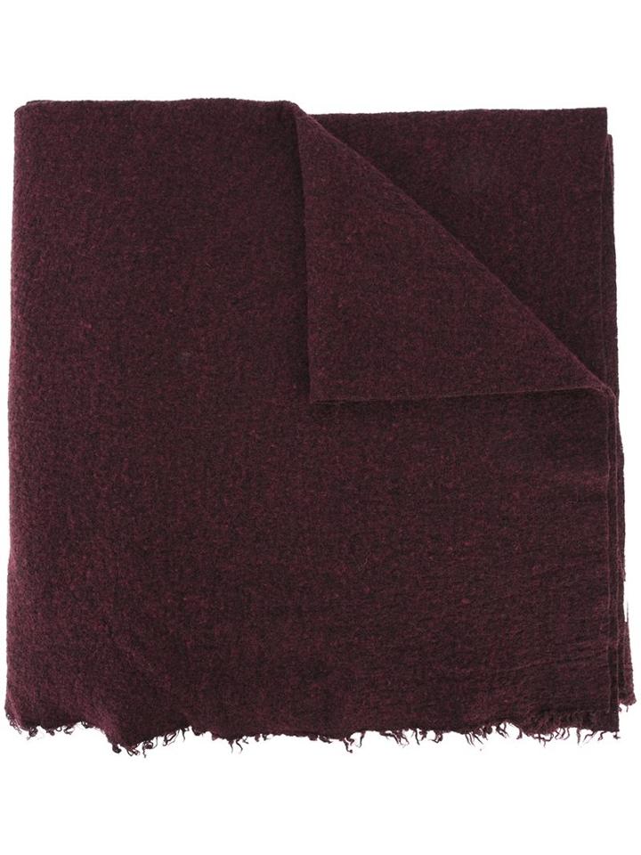 Faliero Sarti Frayed Scarf, Adult Unisex, Red, Silk/virgin Wool