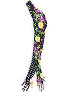 Richard Quinn Floral And Polka Dot Gloves - Black