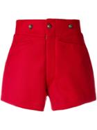Maison Margiela High Waist Shorts - Red