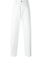 Maison Margiela Wide Leg Trousers, Men's, Size: 46, White, Cotton/linen/flax